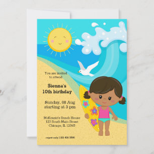 Invitation Surfer girl