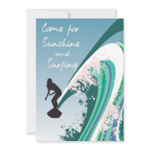 Surfer graphique sur le soleil de vague et la