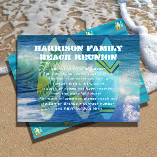 Invitation Surfing Beach Famille Réunion