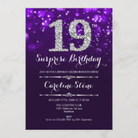 Surprise 19e anniversaire - Argent violet