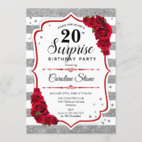 Surprise 20e anniversaire - Argent Blanc Rouge