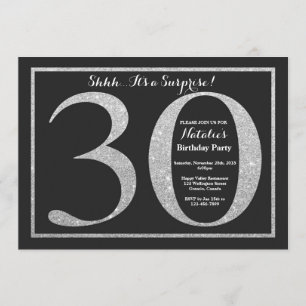 Invitation surprise 30e anniversaire Parties scint