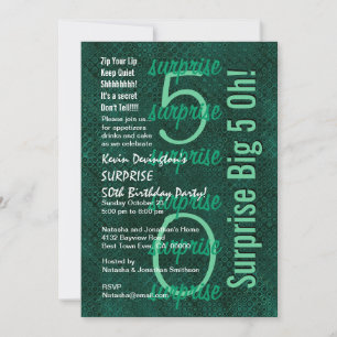 Invitation SURPRISE 50e anniversaire Forêt verte F215