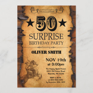 Invitation surprise 50e anniversaire occidental