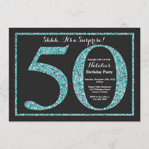 Invitation surprise 50e anniversaire Parties scint