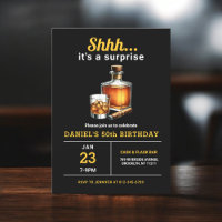Surprise 50e Whiskey Cigar Bourbon fête d'annivers