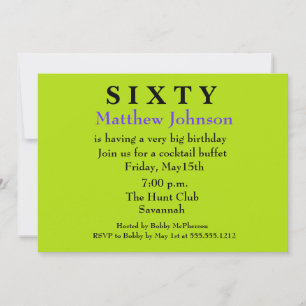 Invitation surprise 60e anniversaire