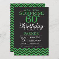 Surprise 60e anniversaire Chevron noir et vert