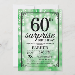 Invitation surprise 60e anniversaire Parties scint