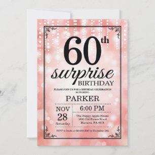 Invitation surprise 60e anniversaire Parties scint