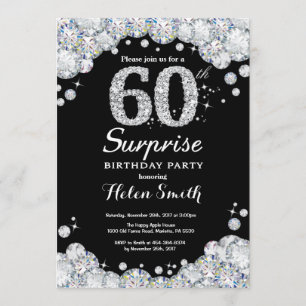Invitation surprise 60e anniversaire Silver Diamon