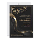Surprise 70e anniversaire Black Gold Party Invitat