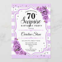 Surprise 70e anniversaire - Blanc pourpre