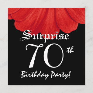 Invitation Surprise 70e anniversaire Elegant Daisy Flower