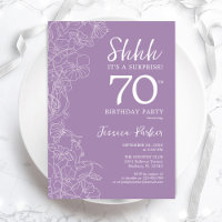 Surprise 70e anniversaire - Floral Purple