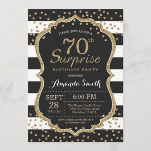 Invitation surprise 70e anniversaire. Gailleur d'o