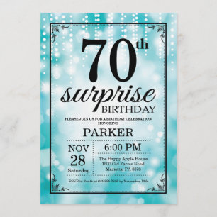Invitation surprise 70e anniversaire Parties scint