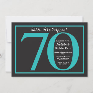 Invitation Surprise 70e Anniversaire Tableau Noir et Craie Ro