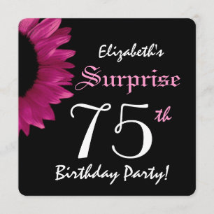 Invitation SURPRISE 75e anniversaire Sunflower A10C