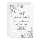 Surprise 80e anniversaire Green Eucalyptus Green