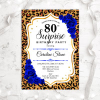 Surprise 80e anniversaire - Leopard Gold Royal Blu