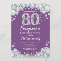 Surprise 80e anniversaire Purple et Silver Diamond