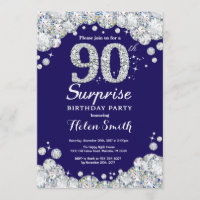 Surprise 90e anniversaire Marine Blue Silver Diamo