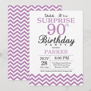 Invitation surprise 90e anniversaire Parties scint
