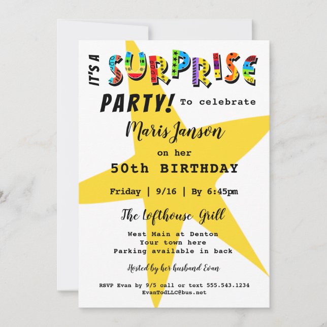 INVITATION SURPRISE ANNIVERSAIRE ANNIVERSAIRE ANNIVERSAIRE N'