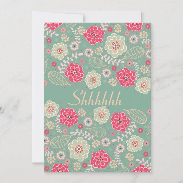 Invitation Surprise Anniversaire Fête Chic Funky Moderne Flor (Devant)