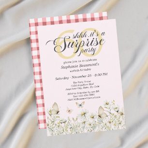 Invitation Surprise de Fleur Sauvage Blanche pour les 60 ans