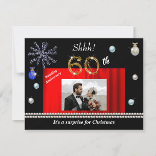 Invitation Surprise de Noël pour les 60 ans, gardez la date