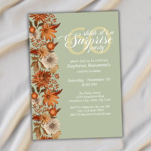 Invitation Surprise Fleur d'Automne pour les 60 ans d'une Fem