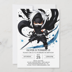 Invitation Surprise Ninja Aventure Enfants Anniversaire