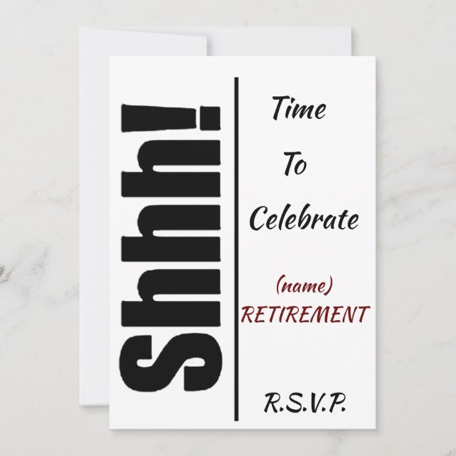 INVITATION ***SURPRISE** **PARTI À LA RETRAITE** (Devant)