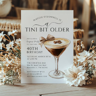 Invitation SURPRISE PARTY A Tini Bit Ancien Martini 40e
