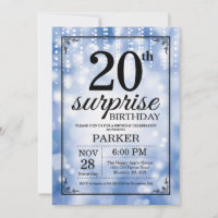 Invitation surprise pour 20e anniversaire avec pai