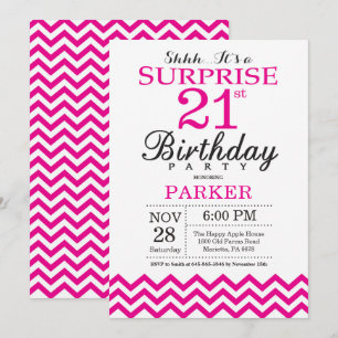Invitation surprise pour 21e anniversaire à chevro