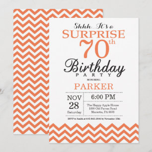 Invitation surprise pour 70e anniversaire Coral Ch