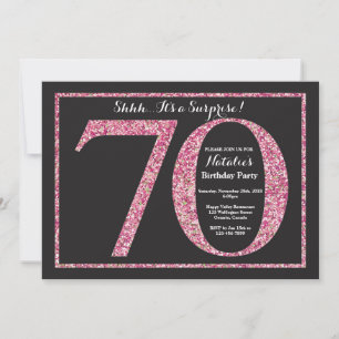 Invitation surprise pour 70e anniversaire Paillett
