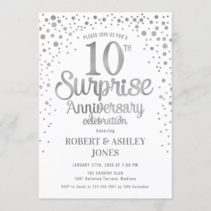 Invitation Surprise pour le 10ème anniversaire de mariage - A