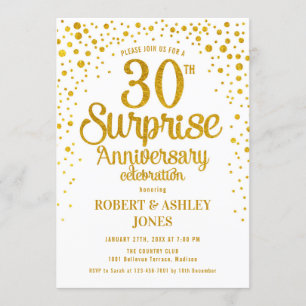 Invitation Surprise pour le 30ème anniversaire de mariage - O