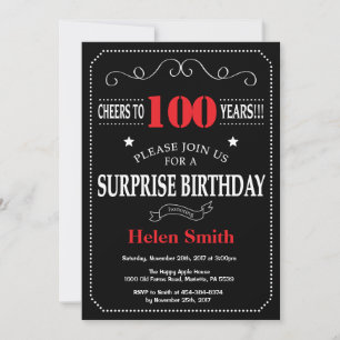 Invitation surprise pour les 100 ans Anniversaire