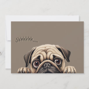 Invitation surprise pour Pug Fête de départ à la