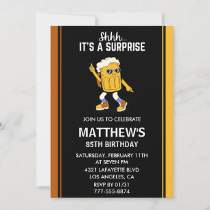 Invitation surprise pour ses 85 ans pour lui Bière