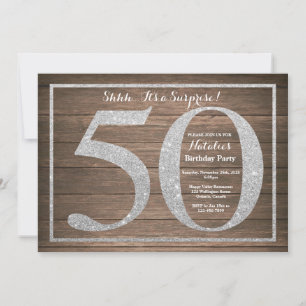 Invitation surprise rustique pour 50e anniversaire