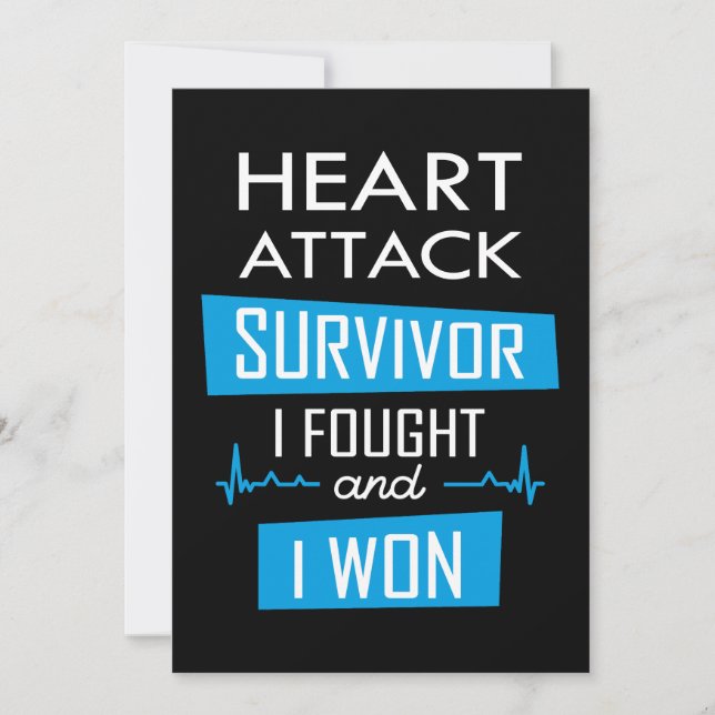 Invitation Survivant de l'attaque cardiaque, je me suis battu (Devant)