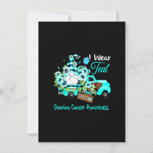 Invitation Survivant du cancer de l'ovaire Gnome Fleur