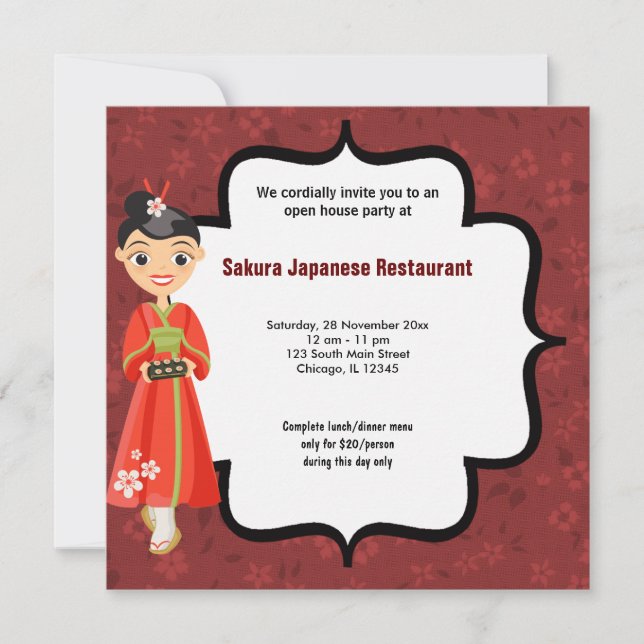 Invitation Sushi Open House (Devant)
