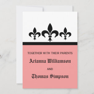 Invitation Swanky Fleur De Lis, Rose